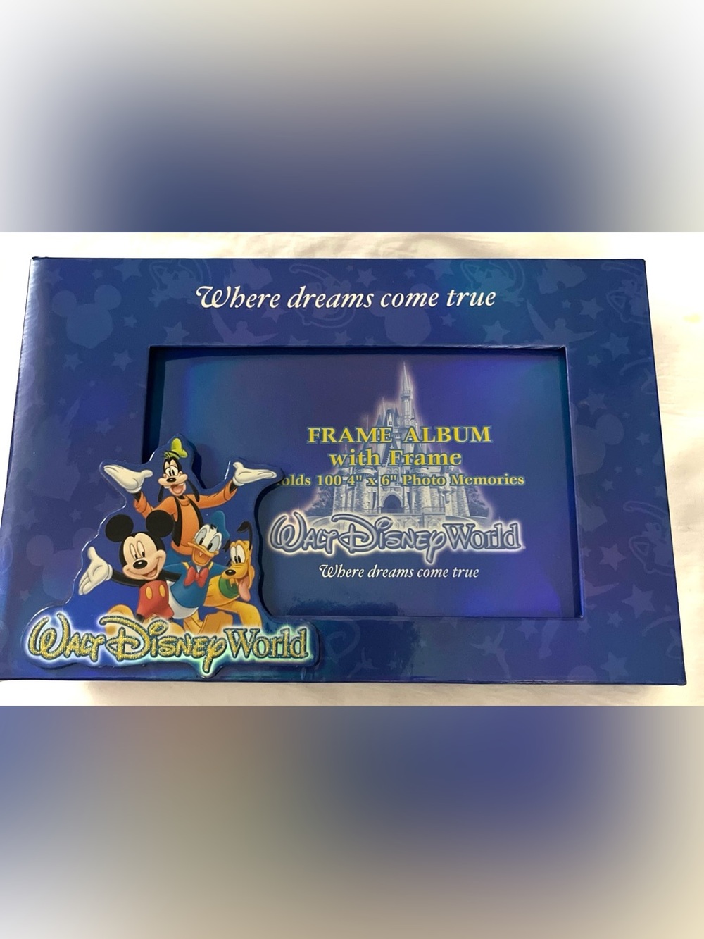Walt Disney World Photo Album w/Cover Frame "Where Dreams Come True"